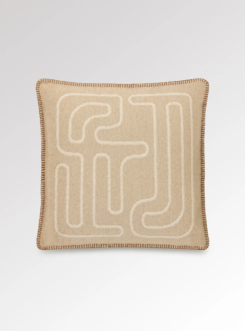 Signature Motif Merino Wool Cushion